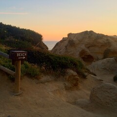 Beach sign - Torrey Pines, San Diego 