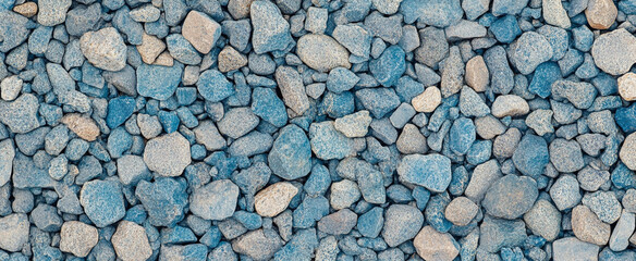 Small blue and light blue stones background
