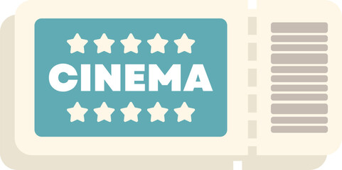 Paper ticket granting access for one person to watch a film in a movie theater