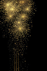 fireworks on black background