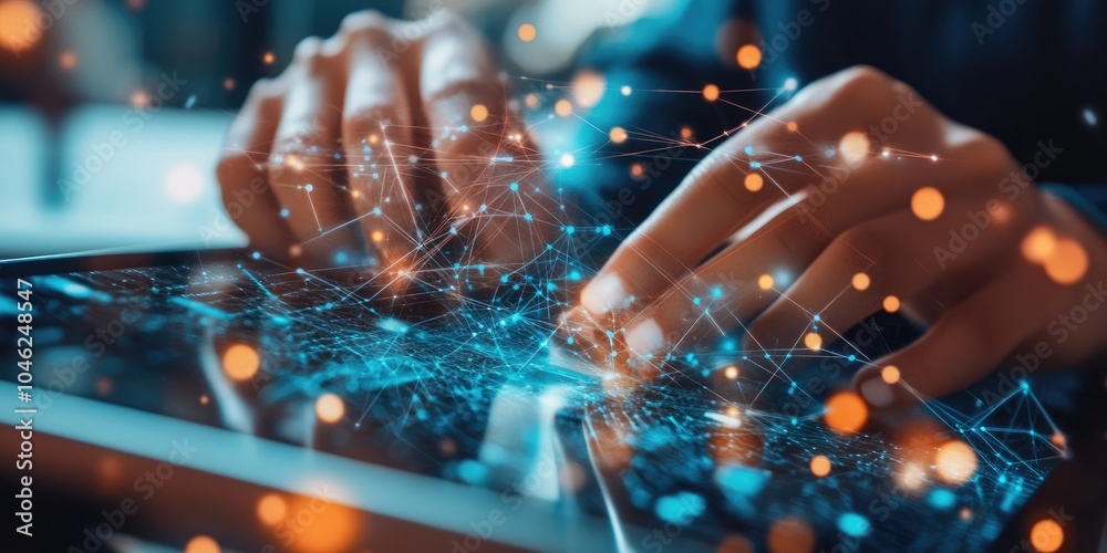 Aufkleber digital transformation technology strategy, digitization and digitalization of business processes an