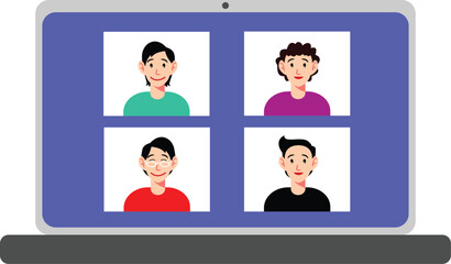 Fototapeta premium online meeting