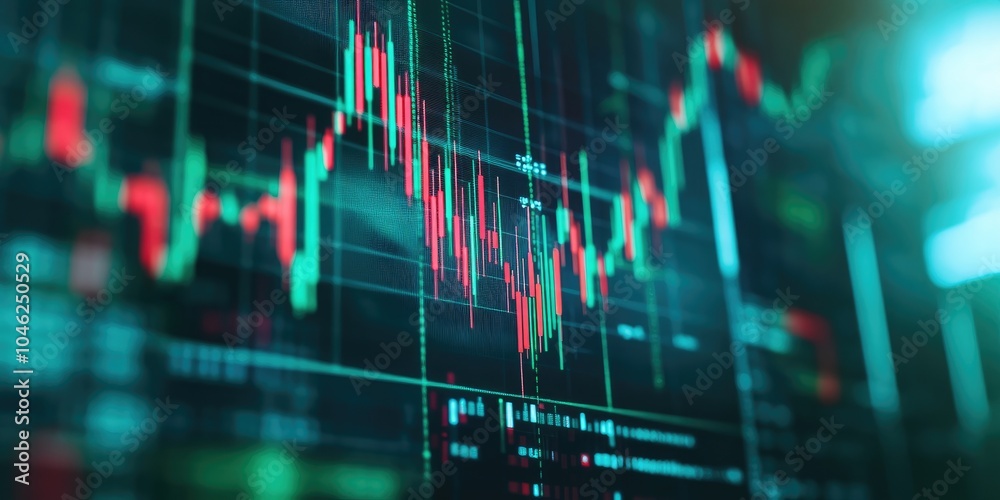 Leinwandbilder planning and strategy, stock market, trader or investor working at home. technical price graph and i