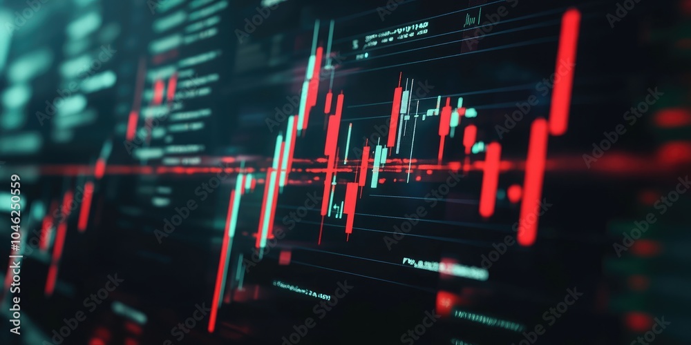 Leinwandbilder planning and strategy, stock market, trader or investor working at home. technical price graph and i