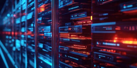 Naklejka premium online documentation database, Document Management System (DMS), online documentation database and process automation to efficiently manage files, Corporate business tech