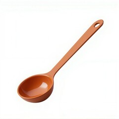 Spoon, orange, isolated background