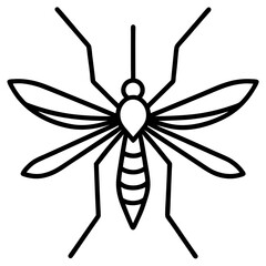 Mosquito icon outline style vector 