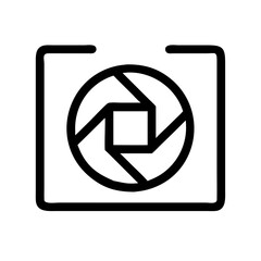 Camera shutter icon. Vector illustration 