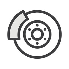 Car brake disc icon vector