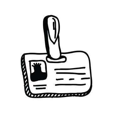 recommend clip art: pencil style id card icon illustration