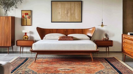 Modern Wooden Bedroom with Stylish Decor Elements