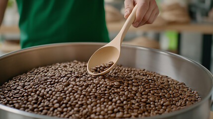 Coffee bean picking for quality check