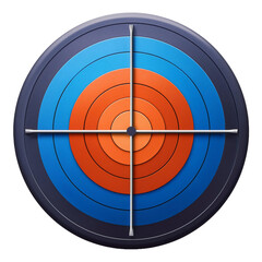 3D Target Icon isolated on white background