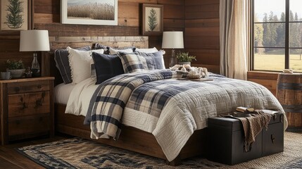 Cozy Rustic Bedroom with Natural Elements