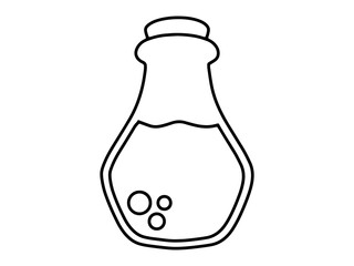 Magicial Halloween Potion Bottle Illustration