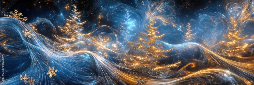 Poster a dazzling display of swirling colors and shimmering lights captures the essence of a joyful new yea