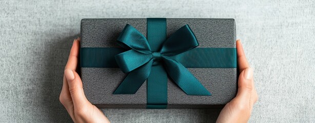 A hand gently adjusting a ribbon on a personalized gift the art of thoughtful presentation and customized giving experience