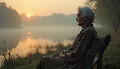 Fototapeta premium person sitting on a bench