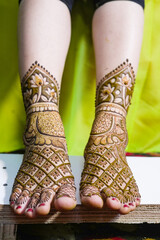 The Indian Bridal Heena Feet Design 