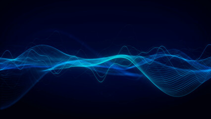Abstract Digital Wave Technology Background