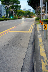 Asphalt Road in City Street With Traffic