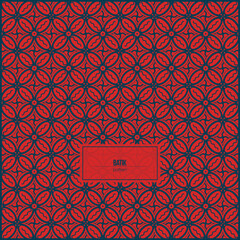 beautiful red batik pattern with unique coffee bean ornaments