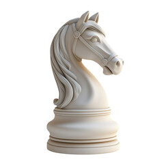 Detailed 3D Render of a Chess Knight Piece