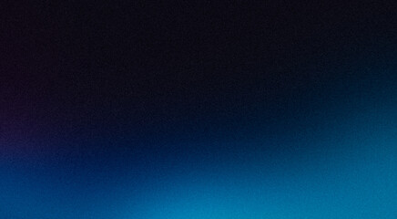 Dark sky blue black color grainy backdrop design. Abstract noisy color flow, wave shaped gradient, rough, Vibrant, dark, grungy, website header, cover, banner, poster
