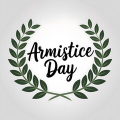 Armistice Day Celebrated with Green Laurel Wreath