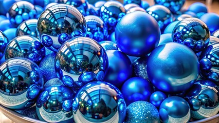 Bright blue spheres offer a lively touch to home decor and creative projects, making them an ideal choice for enhancing any space with color.