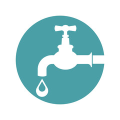 Faucet water sink icon