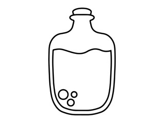 Magic Potion Line Art Illustration