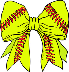 Coquette Bow Softball