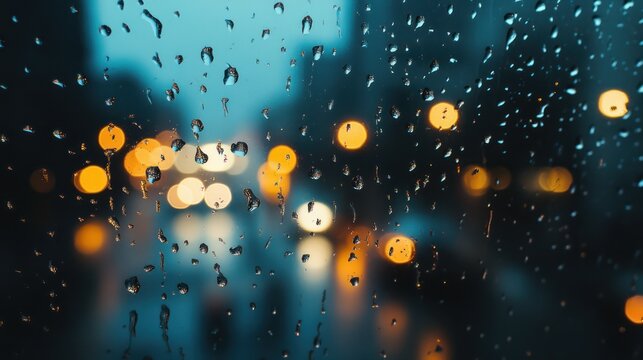 Rain Drops on Window