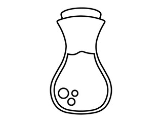 Magicial Potion Bottle Outline Illustration