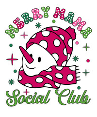 Christmas T-shirt Design, Retro Christmas Sublimation Design Bundle