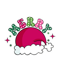 Christmas T-shirt Design, Retro Christmas Sublimation Design Bundle