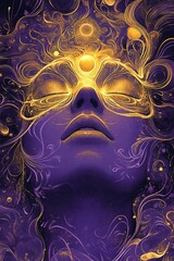 Exploring the mystical beauty of cosmic energy an artistic representation of inner tranquility and spiritual awakening