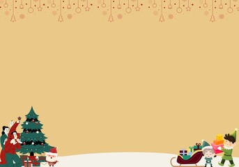 Beautiful Christmas and New year festival background 