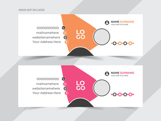 New concept email signature design, modern layout