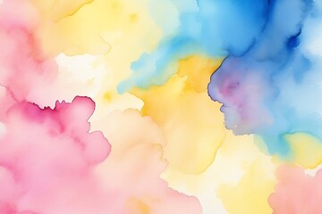 Obraz premium blue pink and purple watercolor background texture in light pastel colors and blotches in colorful background illustration