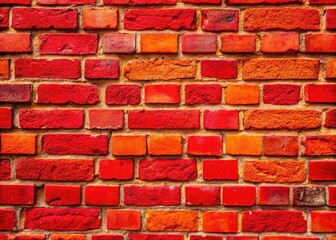 Obraz premium Textured worn red brick background perfect for design projects, emphasizing rustic and vintage themes in architecture and interior design for a classic appeal.