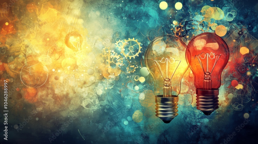 Poster brainstorm banner: a banner that visually represents the brainstorming process, with dynamic element