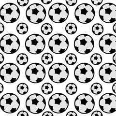 Obraz premium soccer balls seamless pattern