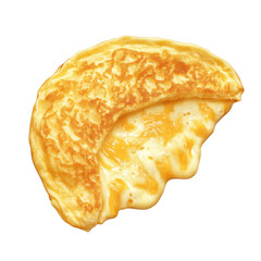 Fluffy cheese omelette with melted cheese, vibrant yellow color, smooth texture, perfect for breakfast or brunch, appetizing and satisfying dish