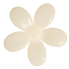 3d icon, 3d illustration, cute flower, glittertexture material, champagne color,  transparent background, y2k, playful and fun-loving design