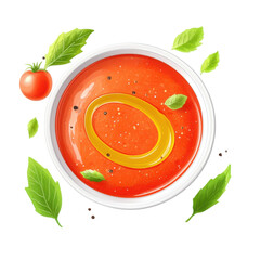 Chilled Gazpacho with Olive Oil Drizzle, a refreshing tomato-based soup perfect for warm days, featuring vibrant flavors and a smooth texture.