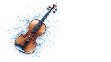 Obraz premium Stringed Serenity Violin Art in a Minimalist Design