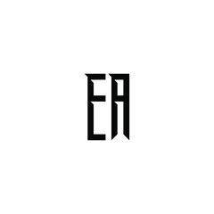 EA monogram logo design letter text name symbol monochrome logotype alphabet character simple logo