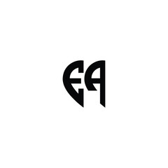 EA monogram logo design letter text name symbol monochrome logotype alphabet character simple logo